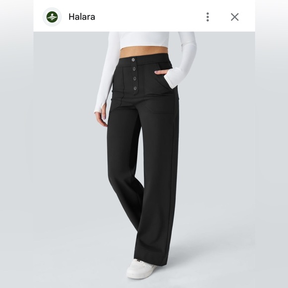 Halara Pant in Black Linen
